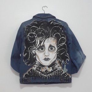 Painted Denim Jacket for Women Edward Scissorhands